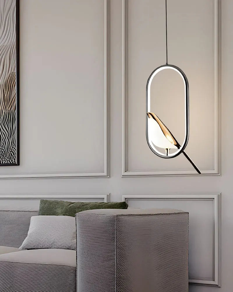 Luminaire Suspension forme organique dorée – Référence : Olinah5623-ILLUMEEN.COM