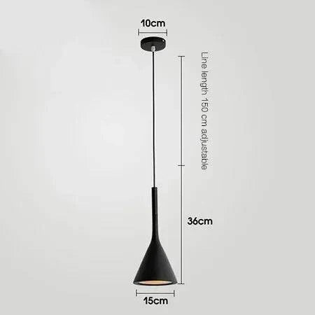 Luminaire Suspension design épuré noir – Référence : Nélia5237-ILLUMEEN.COM