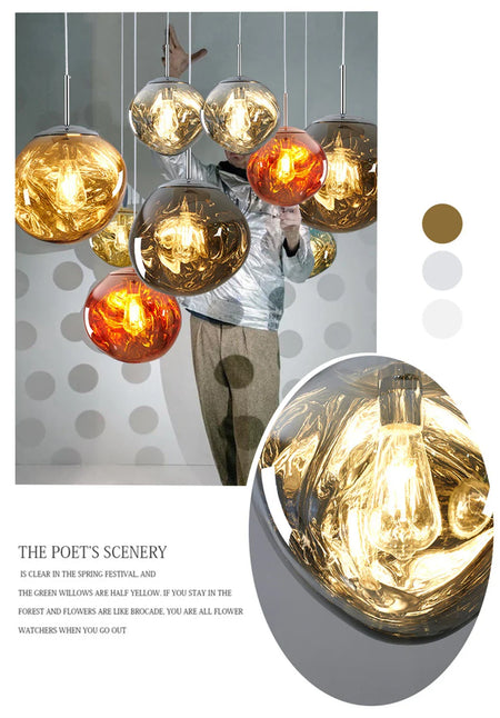 Luminaire Suspension design contemporain en cuivre – Référence : Nélia5823-ILLUMEEN.COM