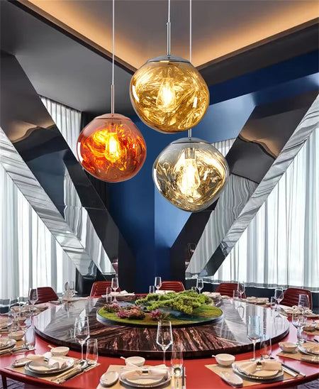 Luminaire Suspension design contemporain en cuivre – Référence : Nélia5823-ILLUMEEN.COM