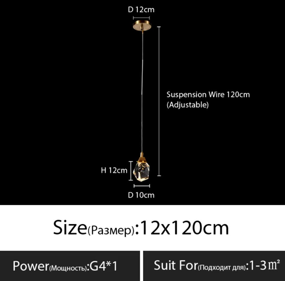 Luminaire Lustre design aérien en verre – Référence : Melian3845-ILLUMEEN.COM