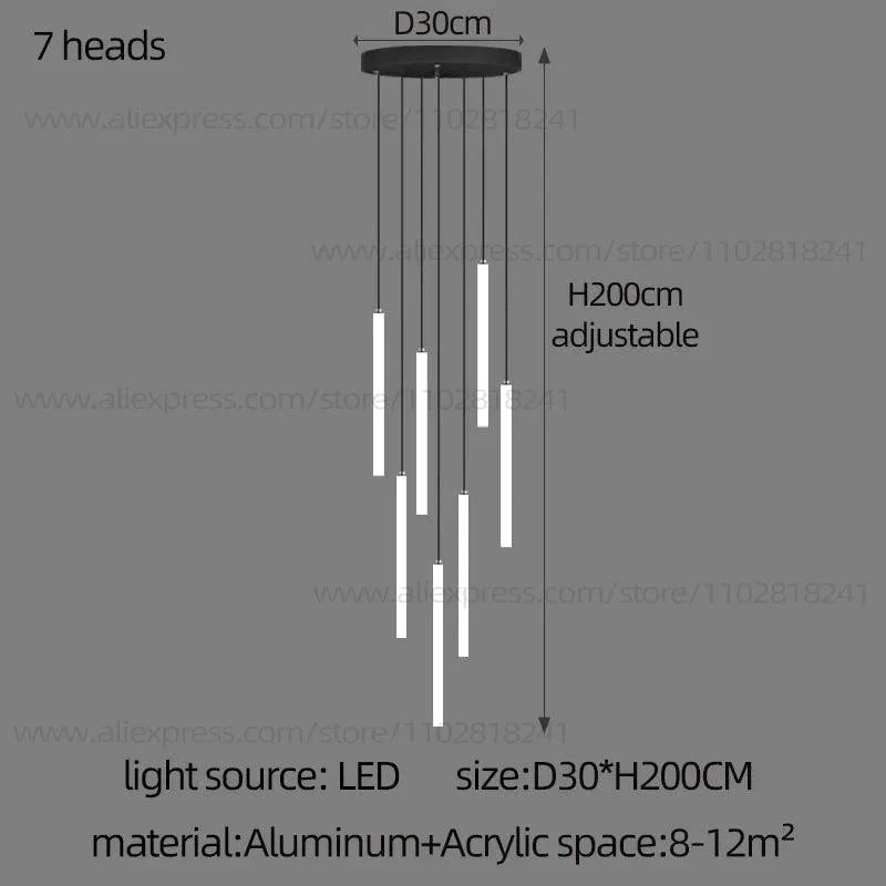 Luminaire Lustre design aérien en acrylique – Référence : Elowen3841-ILLUMEEN.COM