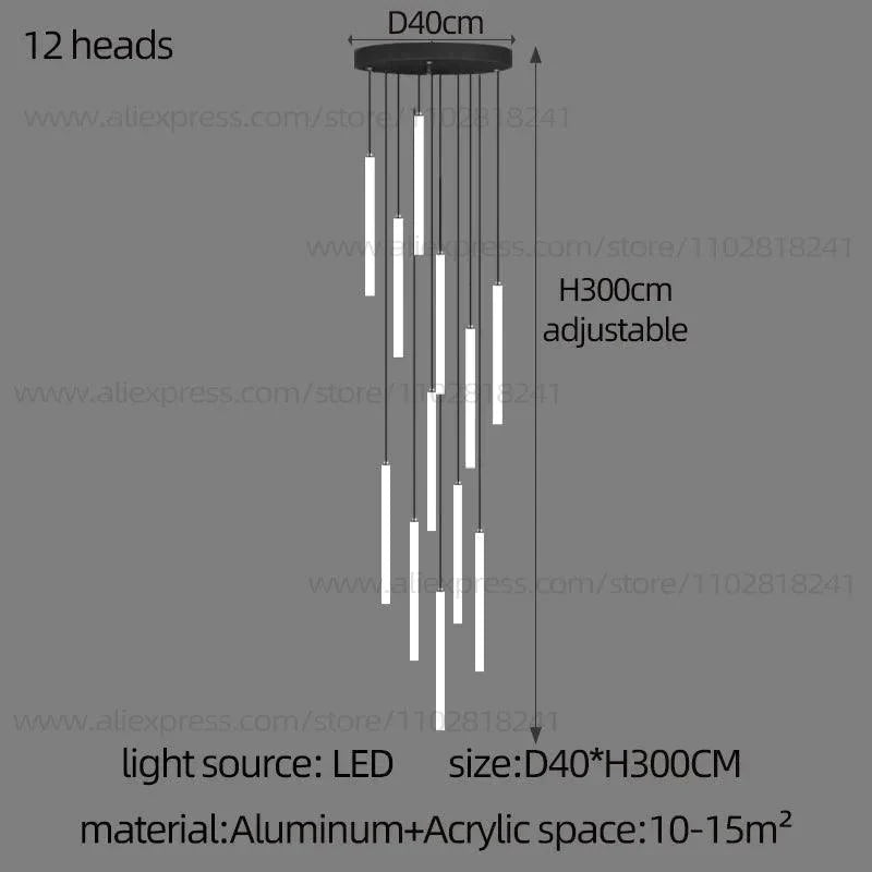 Luminaire Lustre design aérien en acrylique – Référence : Elowen3841-ILLUMEEN.COM