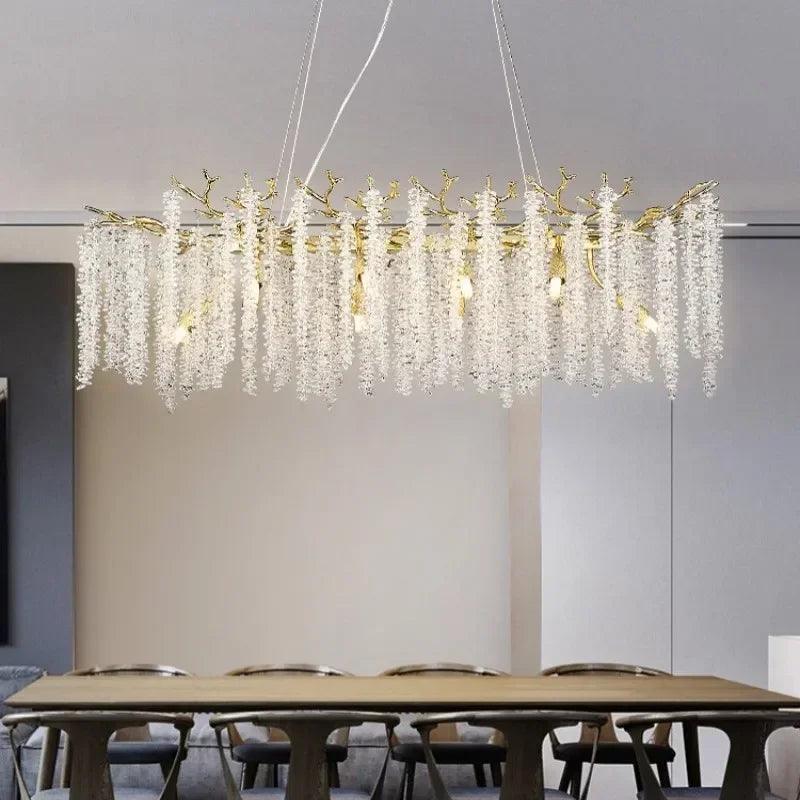 Luminaire Suspension design contemporain en métal doré – Référence : Aléa4732-ILLUMEEN.COM