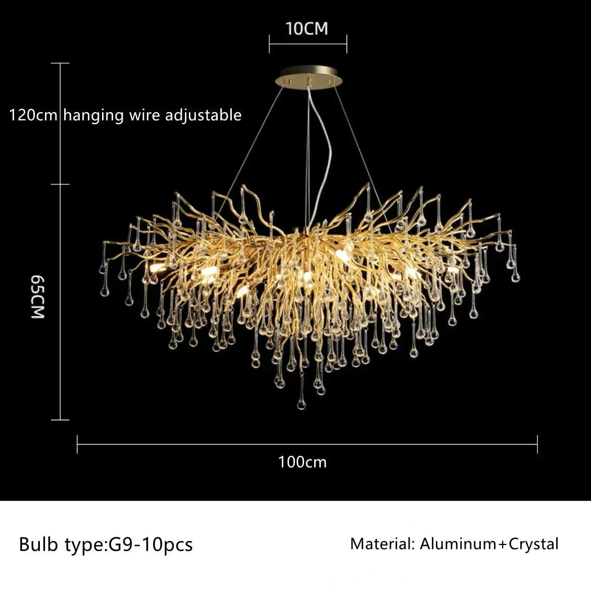 Luminaire Lustre design postmoderne en cristal – Référence : Melian8371-ILLUMEEN.COM