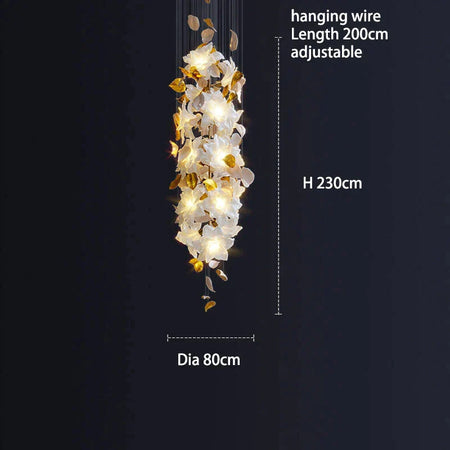 Luminaire Lustre fleurs végétales en cristal – Référence : Elowen3827-ILLUMEEN.COM