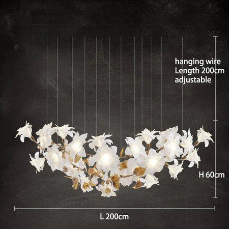 Luminaire Lustre fleurs végétales en cristal – Référence : Elowen3827-ILLUMEEN.COM