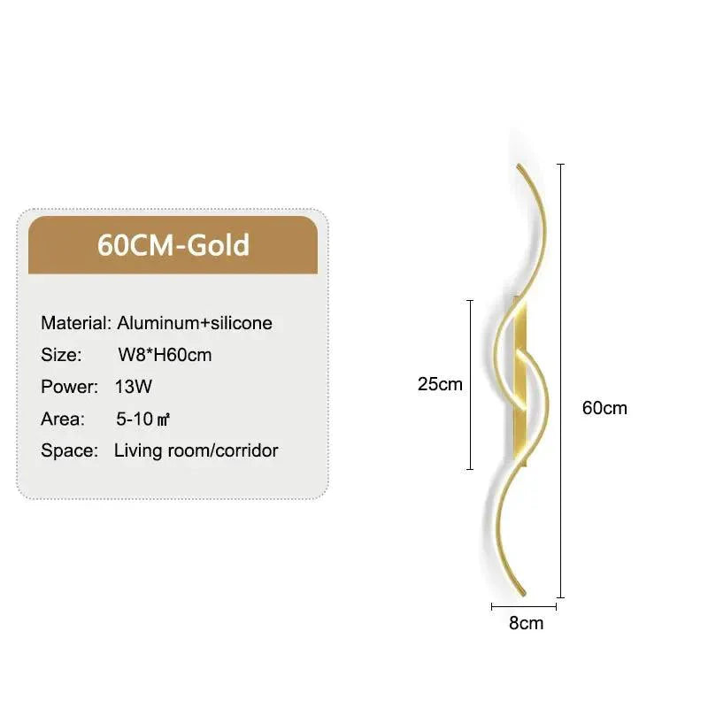 Luminaire Applique Murale design ondulé moderne – Référence : Camille7420-ILLUMEEN.COM