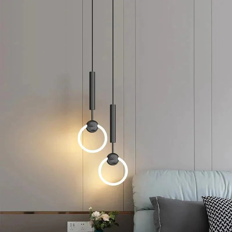 Luminaire Suspension design contemporain en métal noir – Référence : Nyssa4823-ILLUMEEN.COM