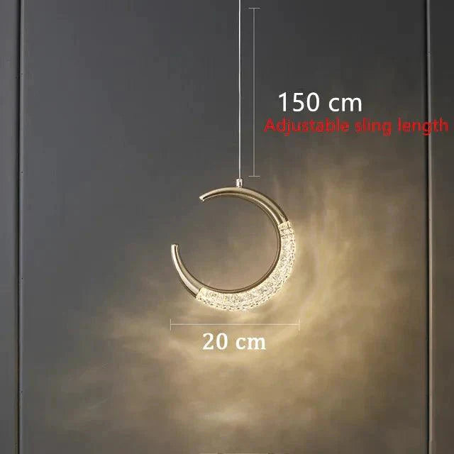 Luminaire Suspension finition argentée brillante – Référence : Samira2643-ILLUMEEN.COM