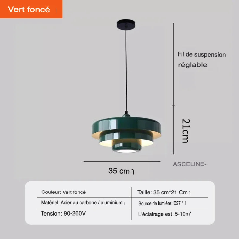 Luminaire Suspension design contemporain en acier – Référence : Marwen6724-ILLUMEEN.COM