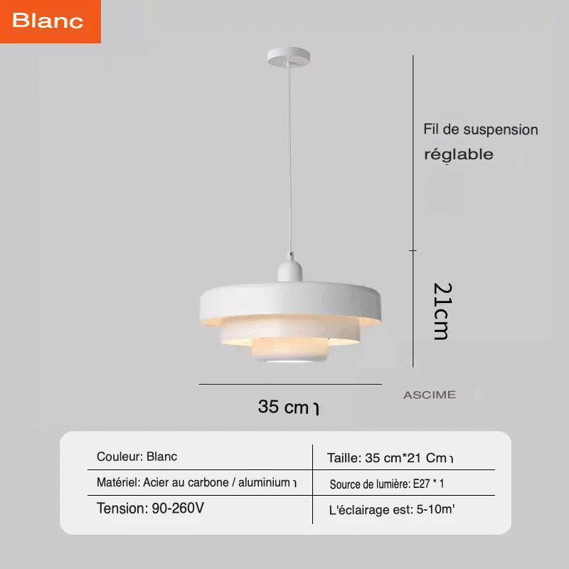 Luminaire Suspension design contemporain en acier – Référence : Marwen6724-ILLUMEEN.COM