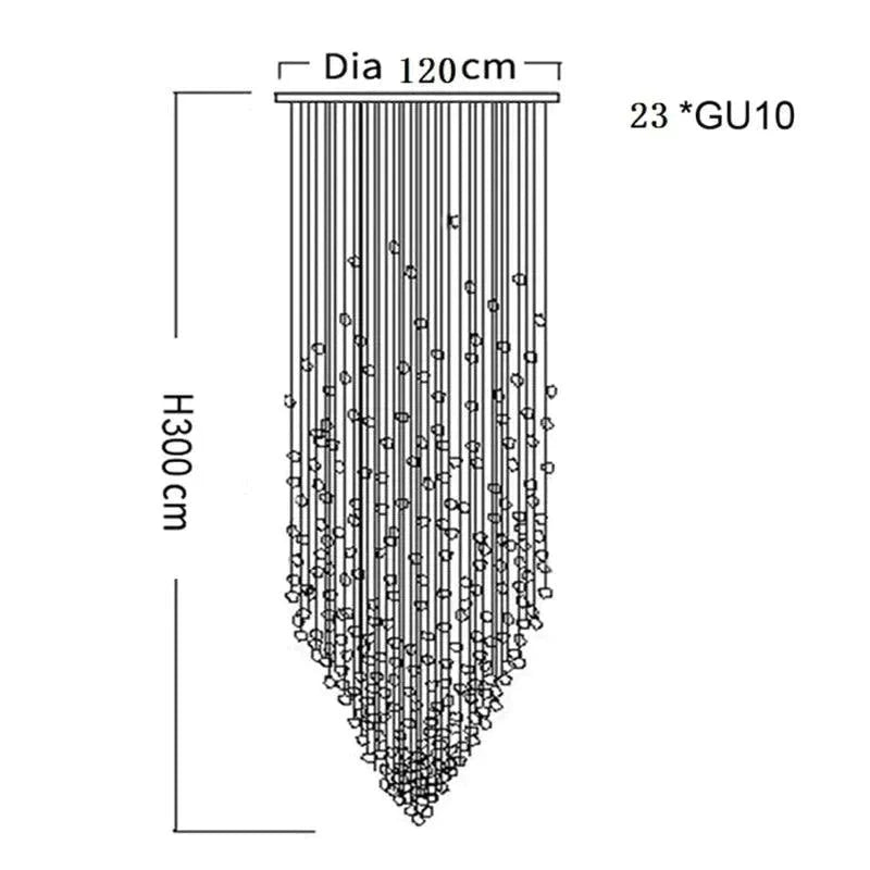 Luminaire Lustre design contemporain en acier inoxydable – Référence : Zélie8471-ILLUMEEN.COM