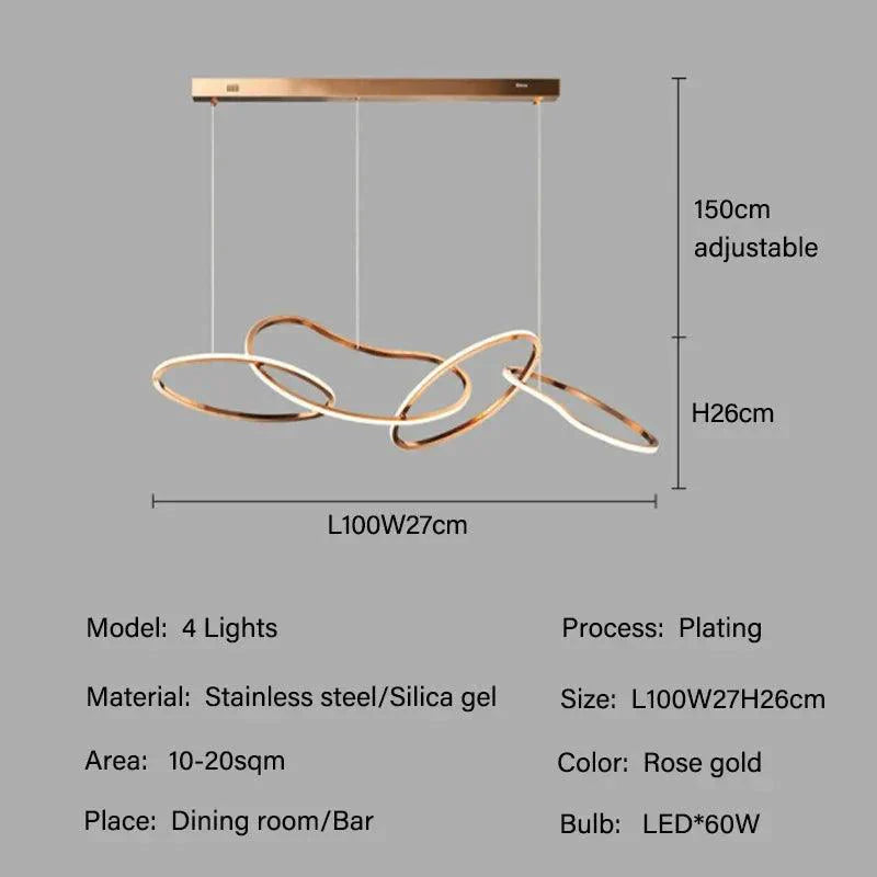 Luminaire Suspension finition en acier inoxydable – Référence : Maëlis4723-ILLUMEEN.COM