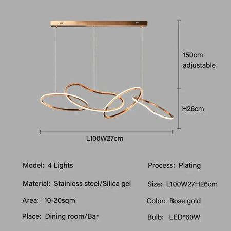 Luminaire Suspension finition en acier inoxydable – Référence : Maëlis4723-ILLUMEEN.COM