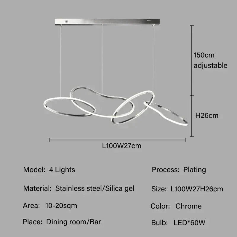 Luminaire Suspension finition en acier inoxydable – Référence : Maëlis4723-ILLUMEEN.COM