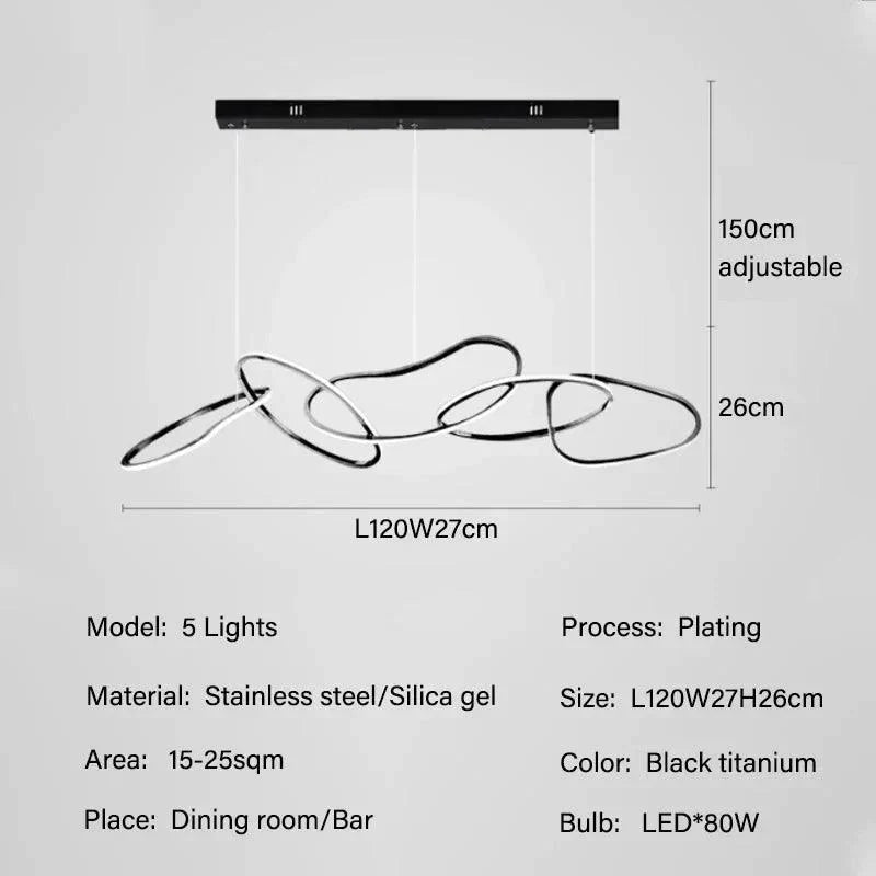 Luminaire Suspension finition en acier inoxydable – Référence : Maëlis4723-ILLUMEEN.COM
