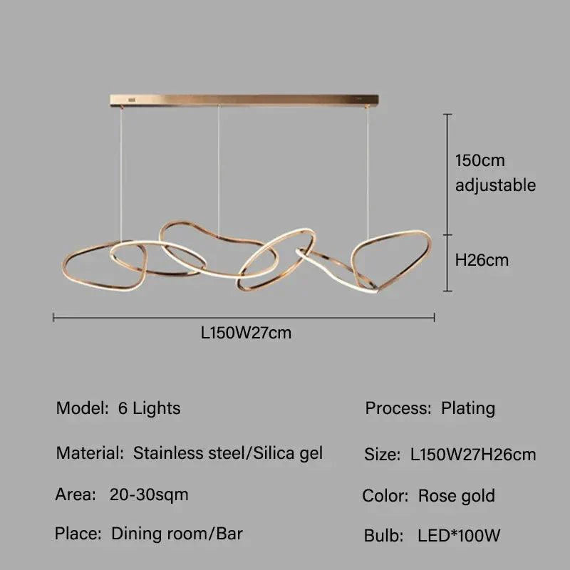 Luminaire Suspension finition en acier inoxydable – Référence : Maëlis4723-ILLUMEEN.COM