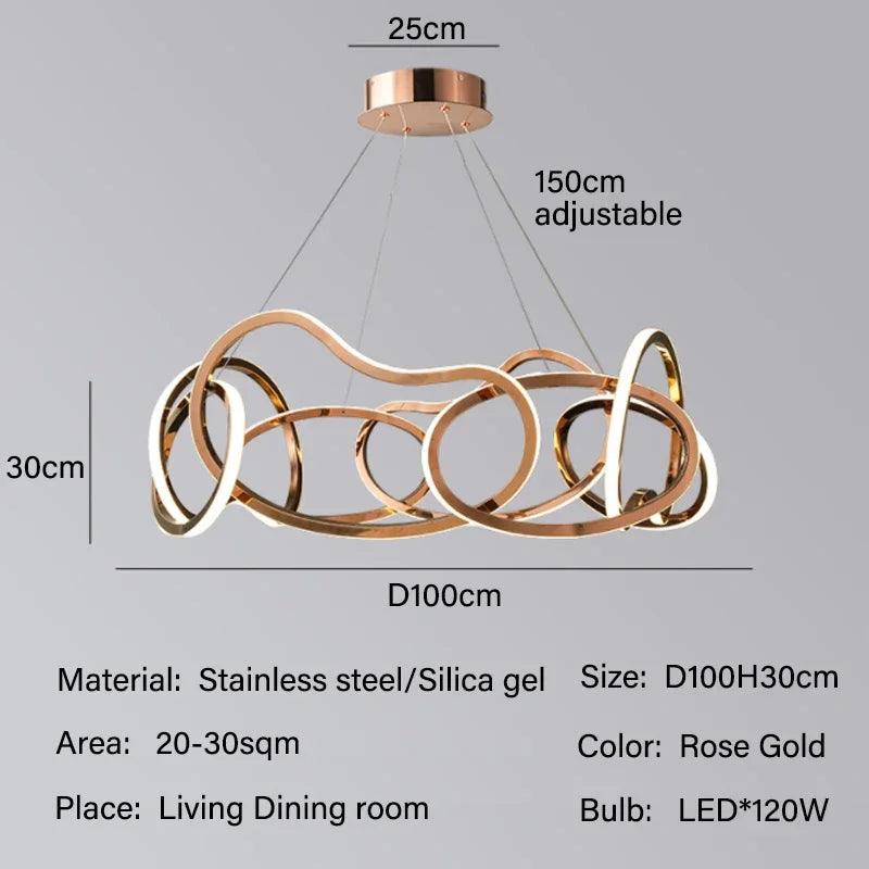 Luminaire Suspension finition en acier inoxydable – Référence : Maëlis4723-ILLUMEEN.COM