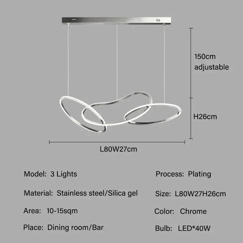 Luminaire Suspension finition en acier inoxydable – Référence : Maëlis4723-ILLUMEEN.COM