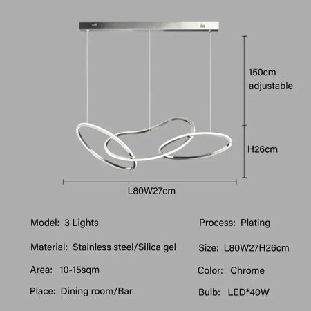 Luminaire Suspension finition en acier inoxydable – Référence : Maëlis4723-ILLUMEEN.COM