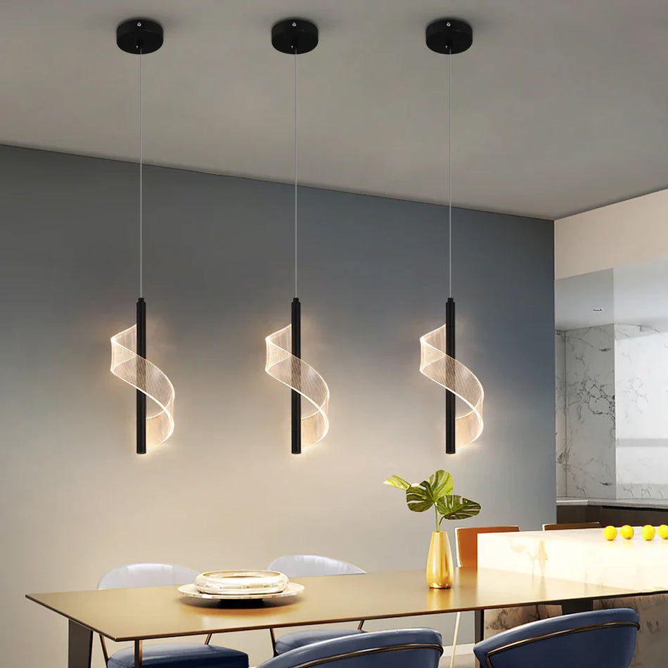 Luminaire Suspension design minimaliste en acrylique – Référence : Ménora4825-ILLUMEEN.COM