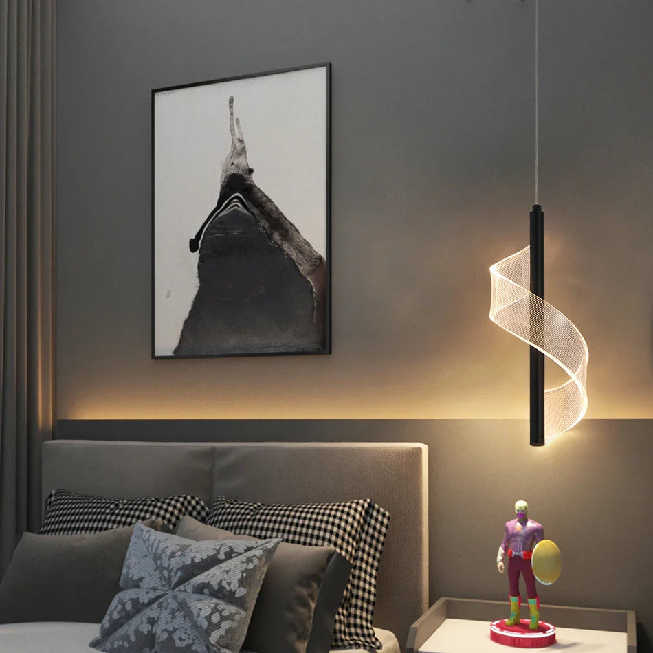 Luminaire Suspension design minimaliste en acrylique – Référence : Ménora4825-ILLUMEEN.COM