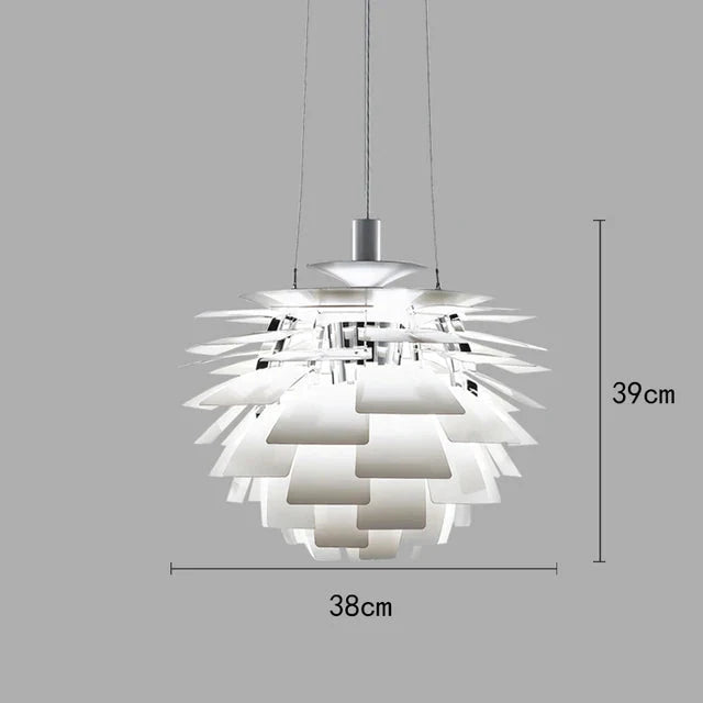 Luminaire Suspension design cône de pin aluminium – Référence : Elowen4827-ILLUMEEN.COM