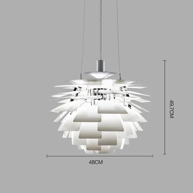 Luminaire Suspension design cône de pin aluminium – Référence : Elowen4827-ILLUMEEN.COM
