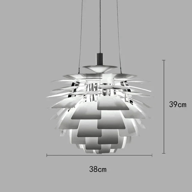 Luminaire Suspension design cône de pin aluminium – Référence : Elowen4827-ILLUMEEN.COM