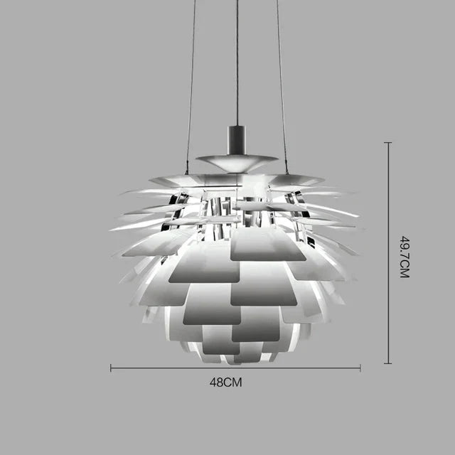 Luminaire Suspension design cône de pin aluminium – Référence : Elowen4827-ILLUMEEN.COM
