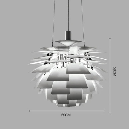 Luminaire Suspension design cône de pin aluminium – Référence : Elowen4827-ILLUMEEN.COM