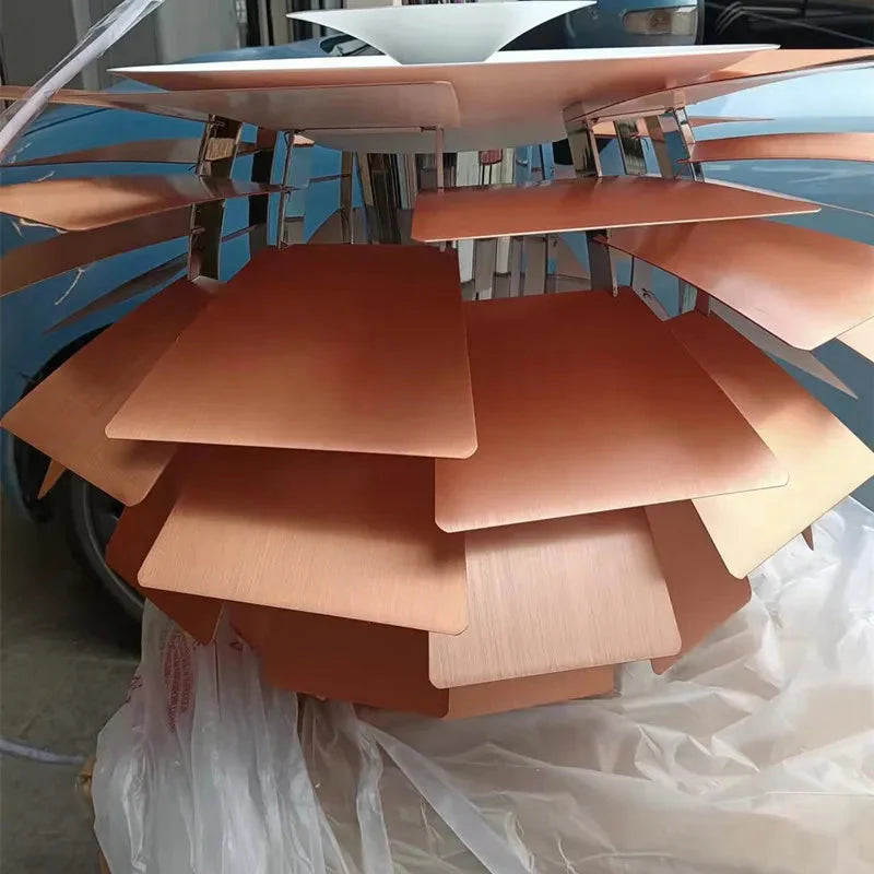 Luminaire Suspension design cône de pin aluminium – Référence : Elowen4827-ILLUMEEN.COM