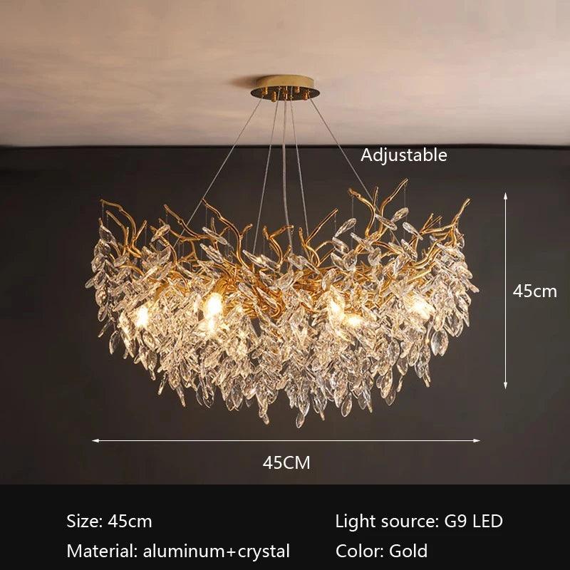 Luminaire Suspension aluminium et cristal – Référence : Lioran5623-ILLUMEEN.COM
