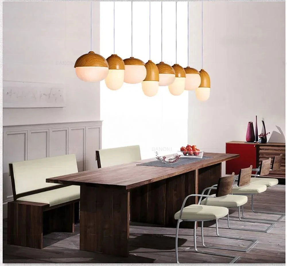 Luminaire Suspension finition en bois naturel – Référence : Calin4823-ILLUMEEN.COM