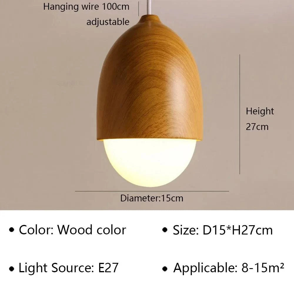 Luminaire Suspension finition en bois naturel – Référence : Calin4823-ILLUMEEN.COM