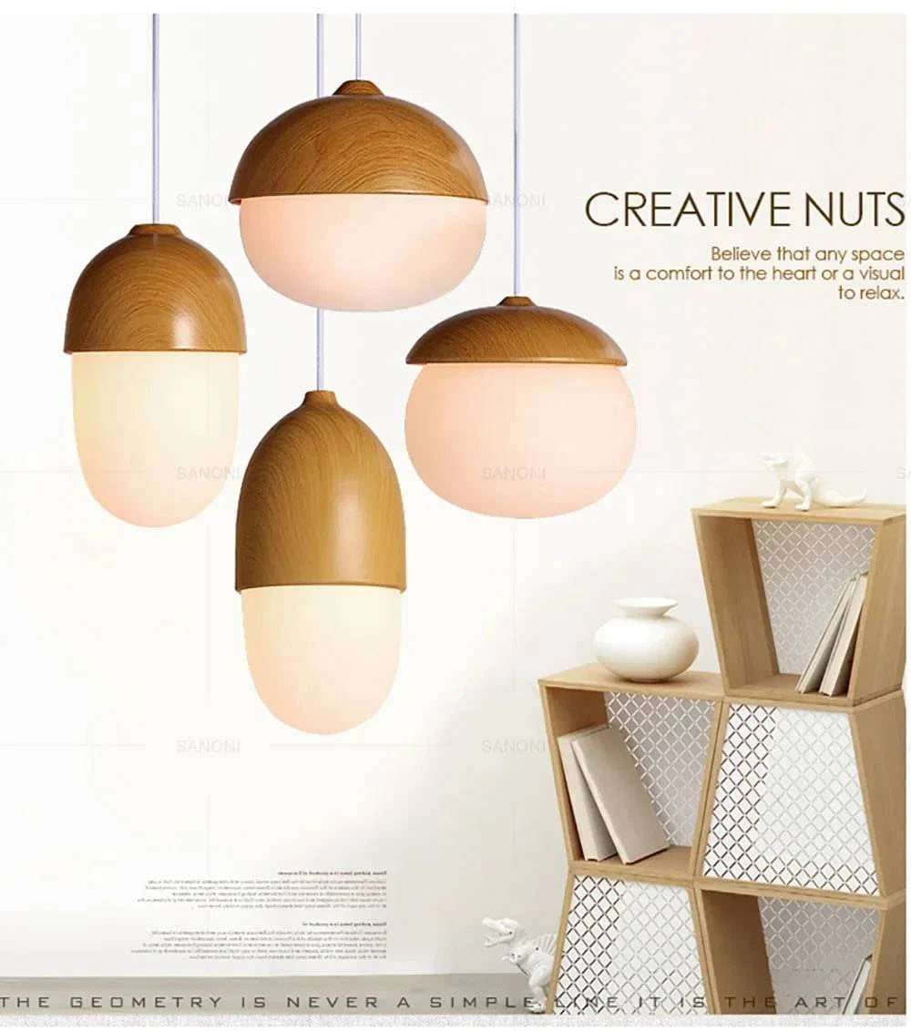Luminaire Suspension finition en bois naturel – Référence : Calin4823-ILLUMEEN.COM