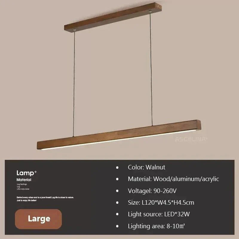 Luminaire Suspension design minimaliste en bois – Référence : Maelis4723-ILLUMEEN.COM
