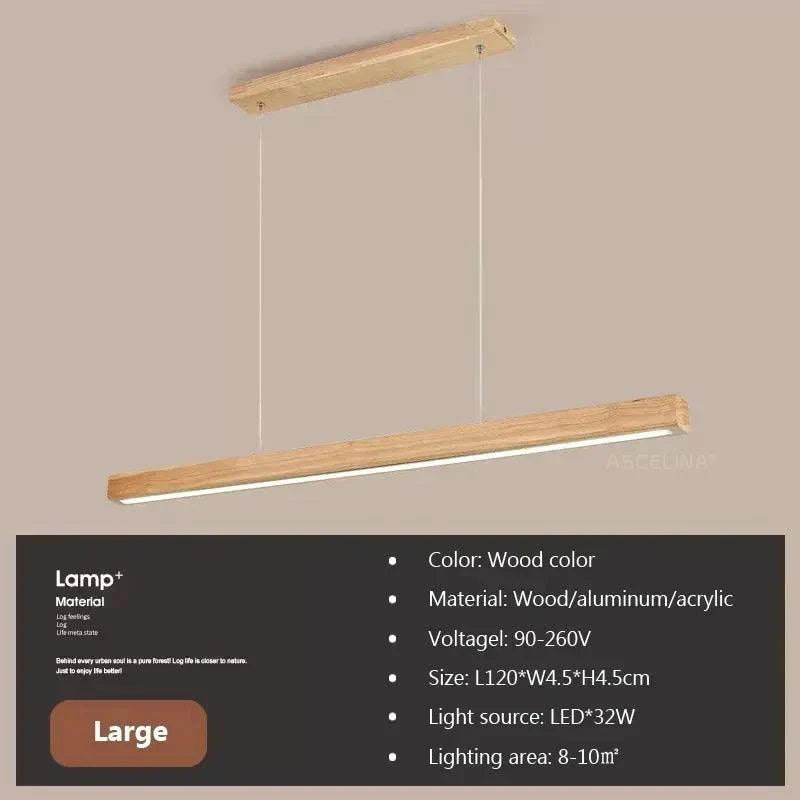 Luminaire Suspension design minimaliste en bois – Référence : Maelis4723-ILLUMEEN.COM