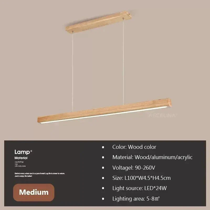 Luminaire Suspension design minimaliste en bois – Référence : Maelis4723-ILLUMEEN.COM