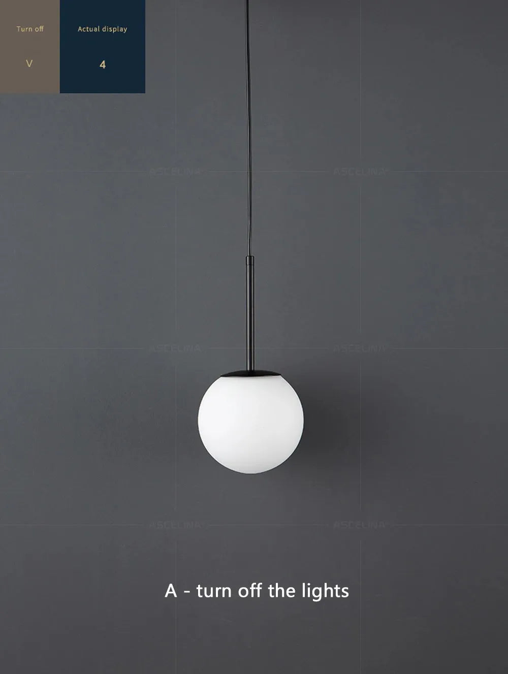 Luminaire Suspension finition dorée en boule – Référence : Joran5647-ILLUMEEN.COM