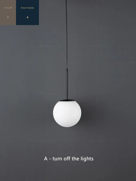 Luminaire Suspension finition dorée en boule – Référence : Joran5647-ILLUMEEN.COM