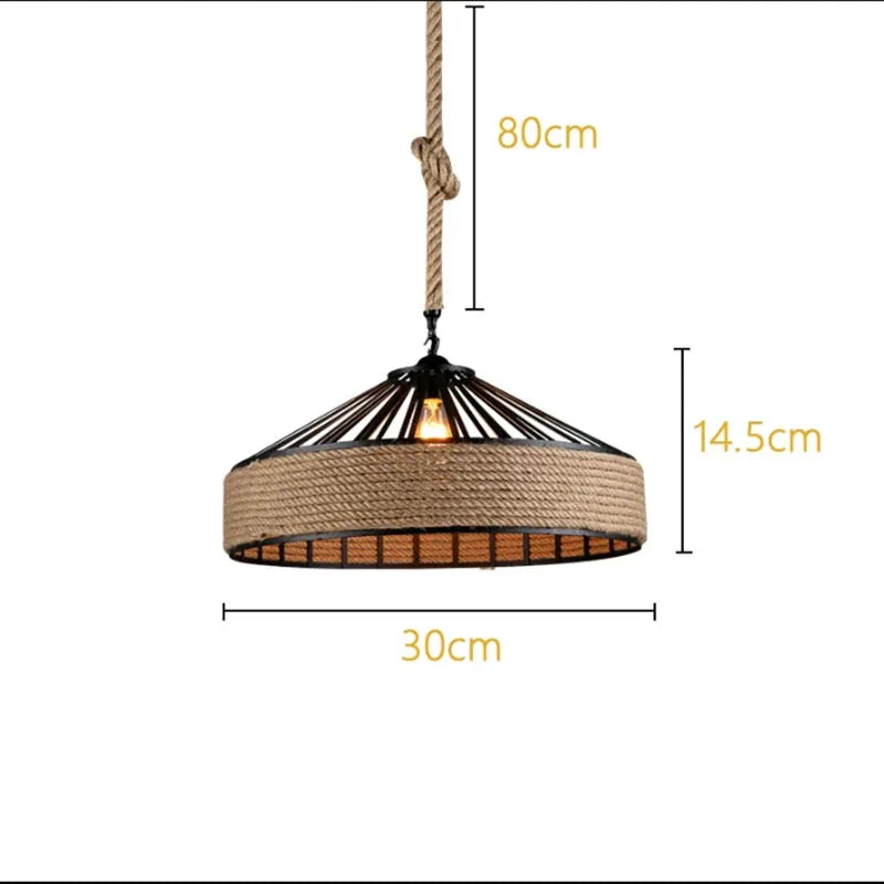 Luminaire Suspension finition chanvre rétro – Référence : Marvyn2457-ILLUMEEN.COM