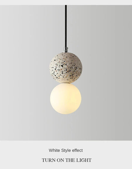 Luminaire Suspension design nordique en ciment – Référence : Marlo1538-ILLUMEEN.COM