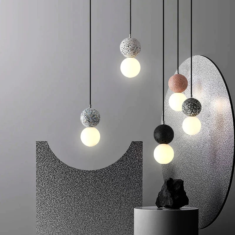 Luminaire Suspension design nordique en ciment – Référence : Marlo1538-ILLUMEEN.COM