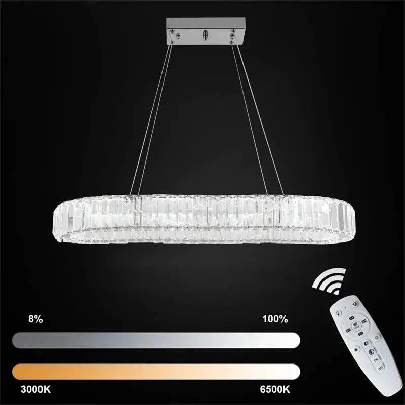 Luminaire Suspension design contemporain en Cristal – Référence : Kalin4823-ILLUMEEN.COM