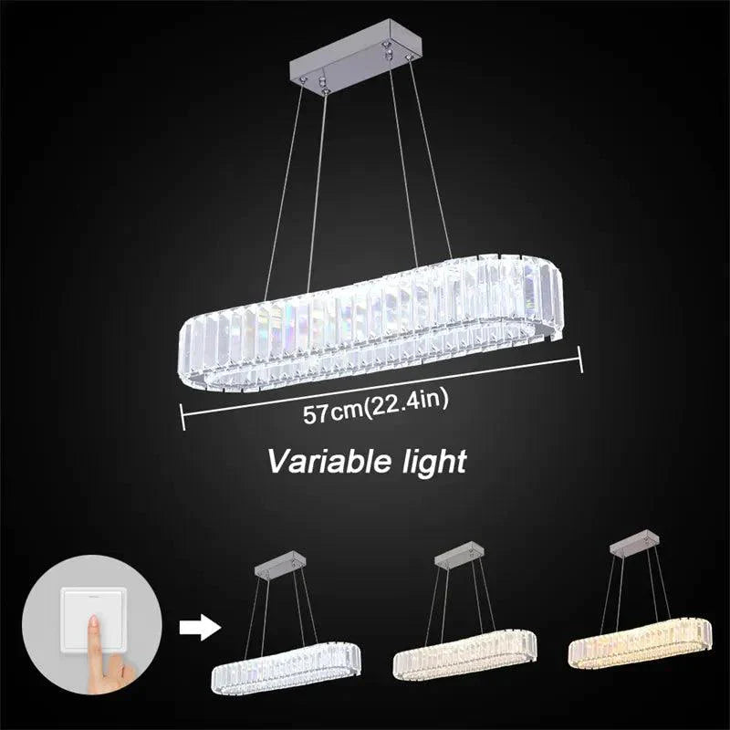 Luminaire Suspension design contemporain en Cristal – Référence : Kalin4823-ILLUMEEN.COM