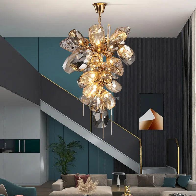 Luminaire Suspension design contemporain en cristal – Référence : Marisella4783-ILLUMEEN.COM