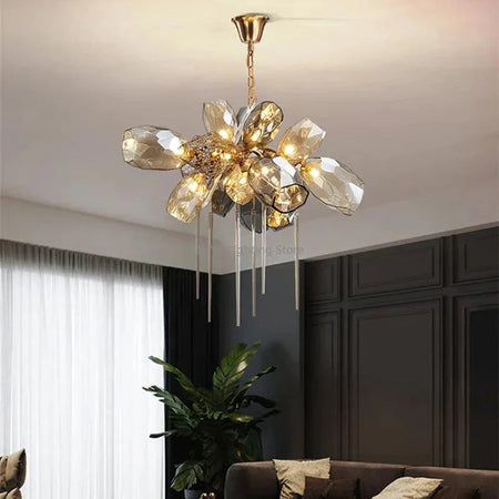 Luminaire Suspension design contemporain en cristal – Référence : Marisella4783-ILLUMEEN.COM