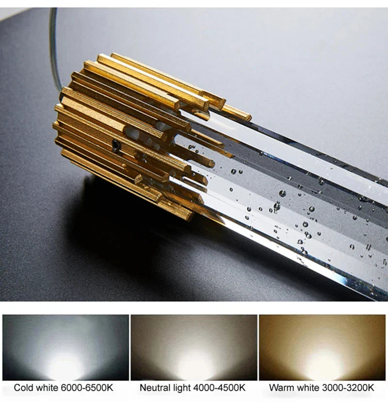 Luminaire Suspension design nordique en cristal – Référence : Marvyn6243-ILLUMEEN.COM